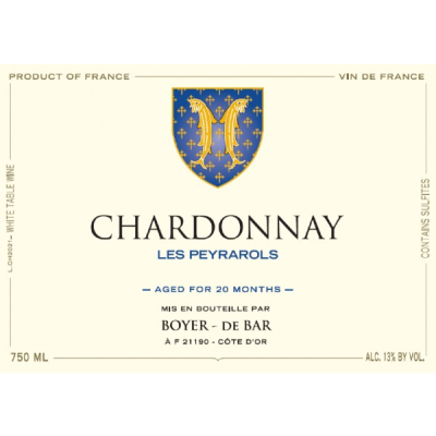 Boyer de Bar Les Peyrarols Chardonnay VdF 2022 (12x75cl)