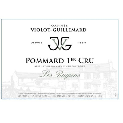 Joannes Violot-Guillemard Pommard 1er Cru Les Rugiens 2022 (6x75cl)