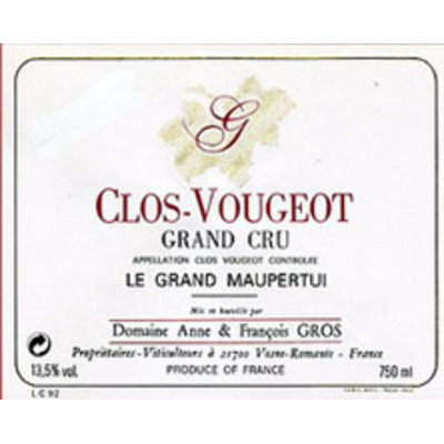 Anne-Francoise Gros Clos de Vougeot Grand Cru 2022 (6x75cl)