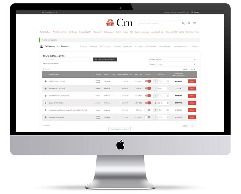 Fine wine investment - start trading now on Cru's online platform